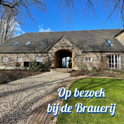 Coverfoto van een vooraanzicht van de Brauerij. Tekst op de foto zegt; Op bezoek bij de Brauerij.
